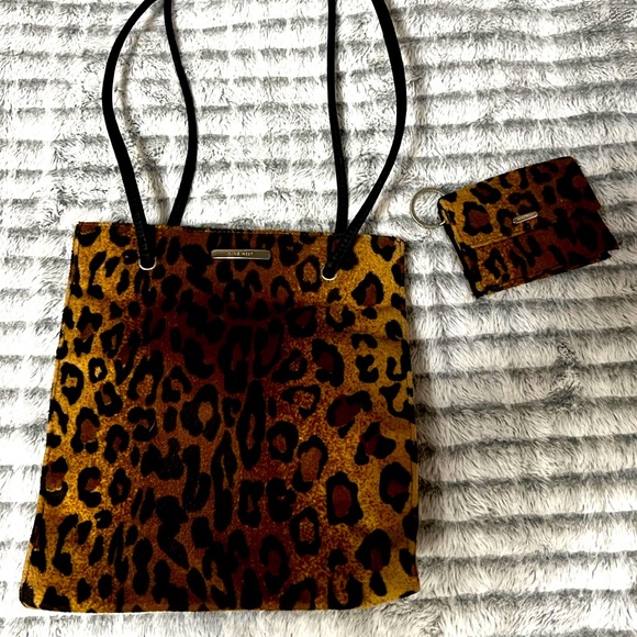 Nine West Cheetah Tote and Coin Purse - Picture 1 of 3